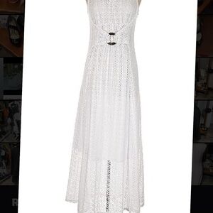 Elegant White Lace Maxi Dress